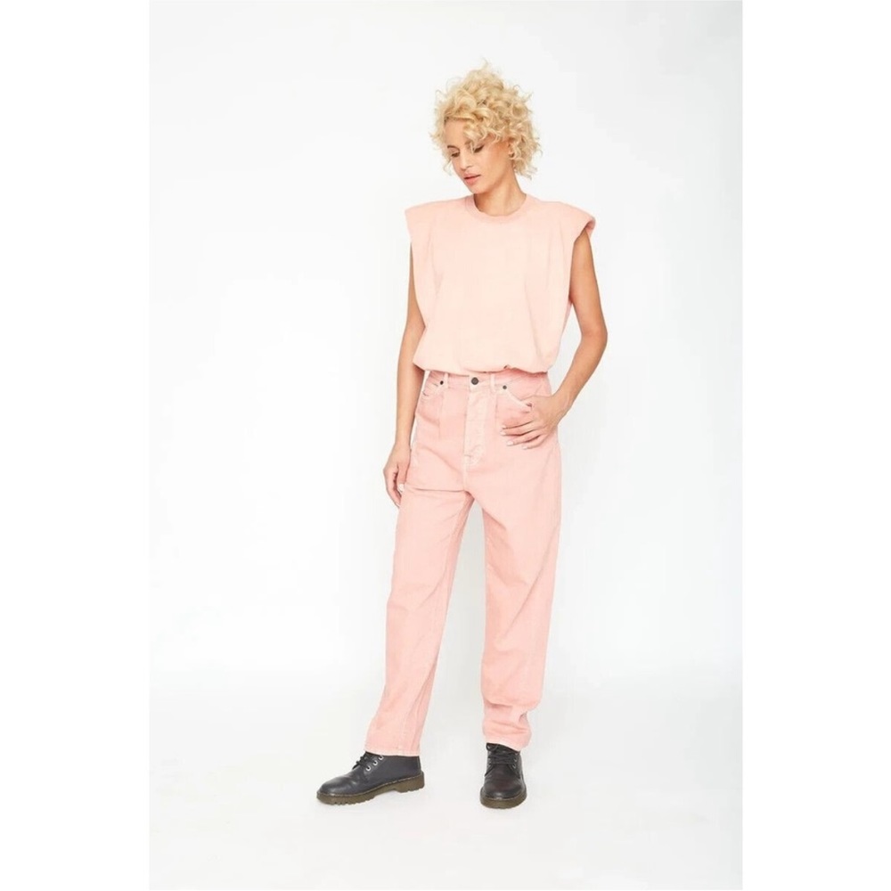 NWT Sandrine Rose Pink Palm Tree Jeans